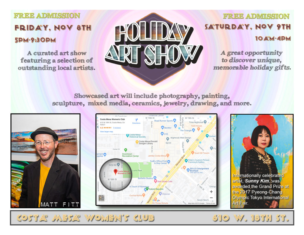 Artists Matt Fitt and Sunny Kim will be showcasing their artwork at the Holiday Art Festival